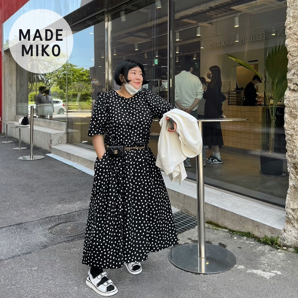 (MADE 5%) Miko Made 플라워 퍼프 OPS