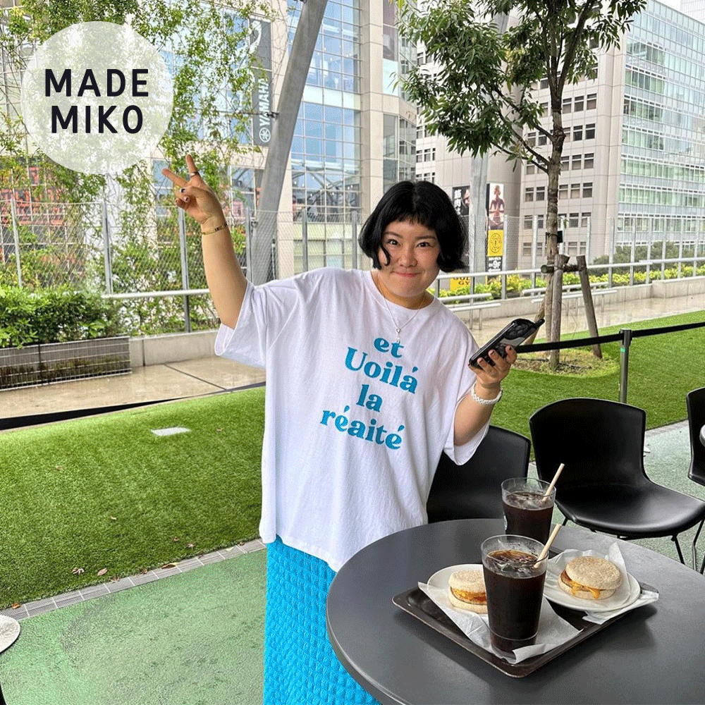 (MADE 5%) Miko Made 레터링 박스 T